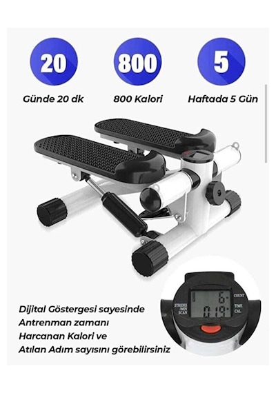 Mini Stepper - Sporcu Egzersiz Aleti - Kaymaz Pedallı Kondisyon Aleti - Adım Atma Yağ Yakma Aleti