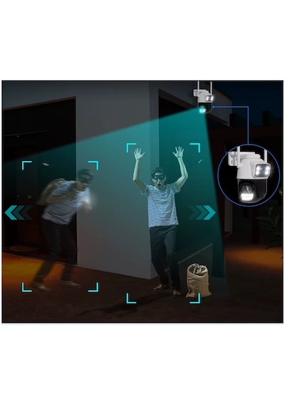 O-kam 3012 Dual Lens 6mp Wifi Akıllı Kamera , Yapay Zeka, Gece Görüş, Karşılıklı Konuşma