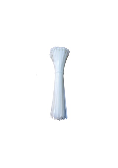 Nora 3.6x300 Mm Kablo Bağı - Plastik Kelepçe - Cırt Kelepçe Beyaz 100 Adet 3.6 x 300 MM