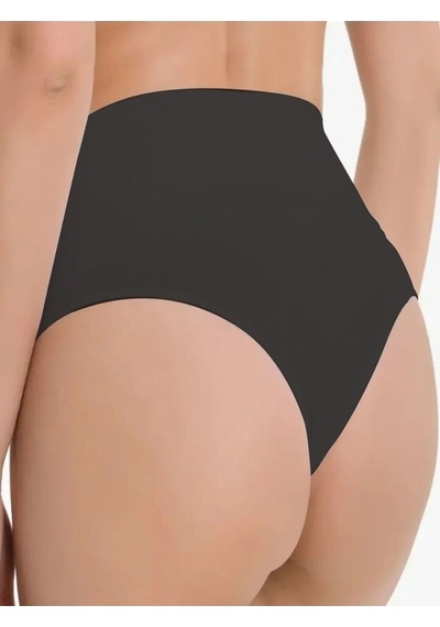 Montela Model Ekstra Bel Toparlayıcı Alt Karın Etkili String Külot Siyah Renk Siyah