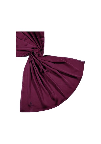 Mim Eşarp Mısırlı Eşarpları Düz Renk Vual Twill Şal Bordo