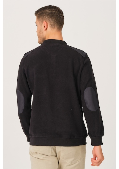 V2501 Dewberry Dıo Rıse Polo Yaka Erkek Sweatshırt-siyah Siyah