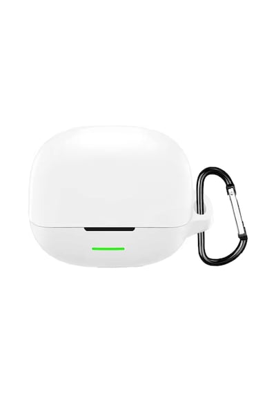 Caseonn Qcy Melobuds N65 Kılıf Askı Aparatlı Mat Silikon Beyaz