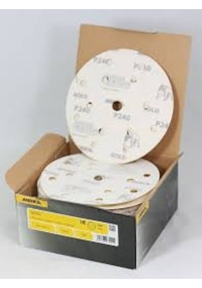 Mırka Gold 150Mm Cırtlı 6 1D - Zımpara 100 Adet -320 Kum