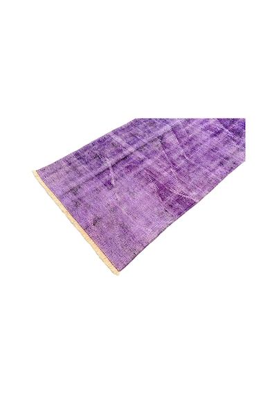 El Dokuma Mor Yolluk 62x244 Dekoratif Yün Halı Mor