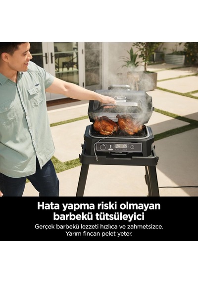 Woodfire Pro Xl Electric Bbq Grill & Smoker Og850eu Çok Renkli