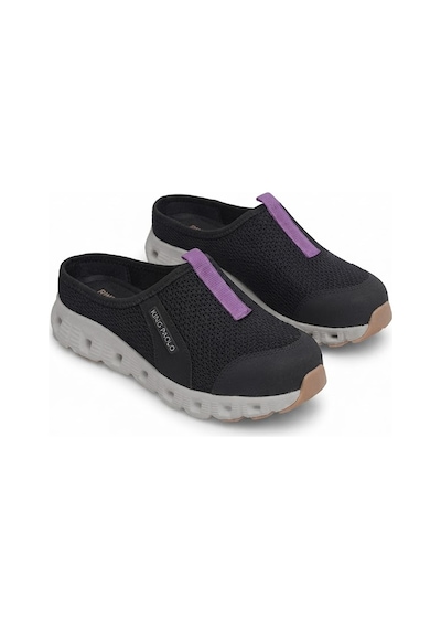 King Paolo H5204 Missy Kadın Memory Foam Sabo Terlik Siyah - Mor