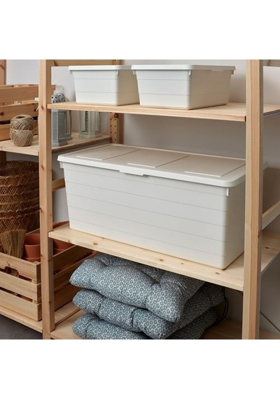 Ikea Sockerbıt Kapaklı Kutu, Beyaz, 38x76x30 Cm