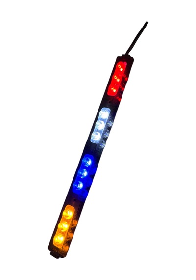 Polis Çakar Ip65 2835smd Kırmızı Mavi Sarı Beyaz Flaş Strobe Işıklar Aydınlatma Oto Araba Motor 200lm Led Dc 12v 12w 12 Göz Led 4 Renk 203x19mm