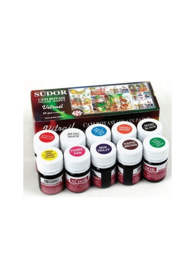 Vitrail Cam Vitray Boyası 10 Renk X 25 Ml. Diğer
