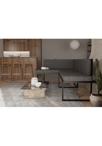 Wood House Papatya Köşe Takımı Gri Mutfak,bahçe,balkon,oturma Odası