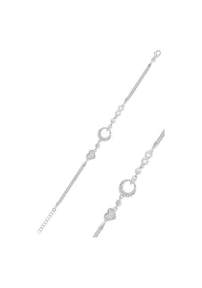 Gümüş Türk Bayrağı Bileklik Kadın Ay Yıldız Bileklik 925 Ayar St062 Gümüş