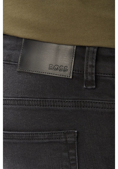 Boss Pamuklu Slim Fit Düz Paça Jeans Erkek Kot Pantolon 50471010 008 Siyah