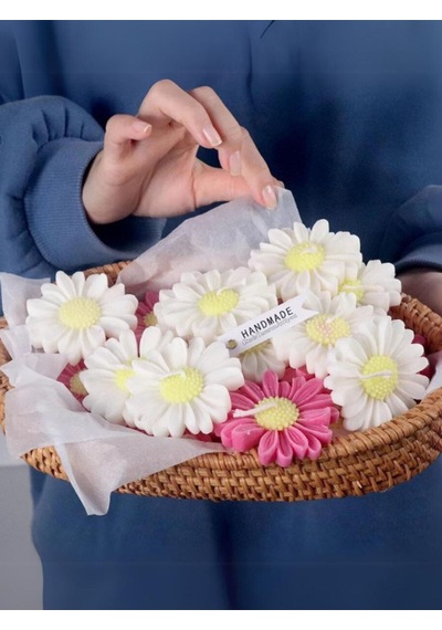 Bernami Vazo Pinterest Hediyelik Mum Papatya / 10 Adet Süslemeye Hazır / Nişan-kına-babyshower-düğün Diğer