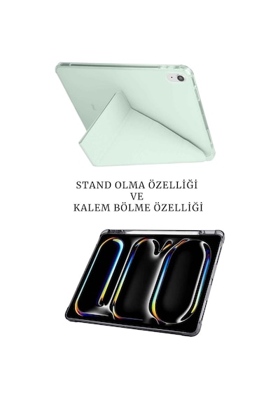 Apple Uyumlu iPad A16 11. Nesil Ve 10. Nesil A3355 A2757 Tablet Kılıfı Tablet Kalemi Ekran Koruyucu Set Tablet Kılıfı