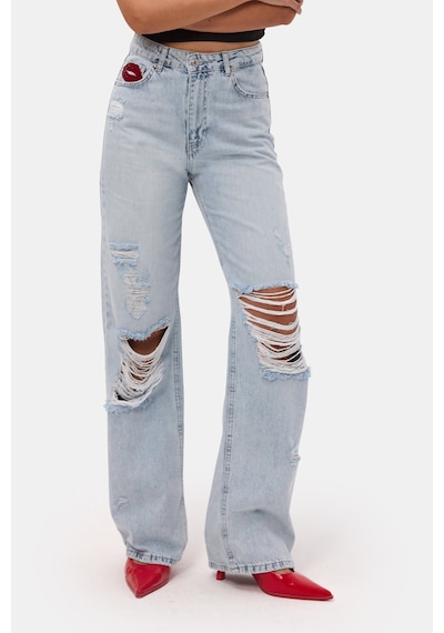 Kadın Ice T-12s6-3 Straight Fit Özel Tasarım Denim Jean Ice Kot