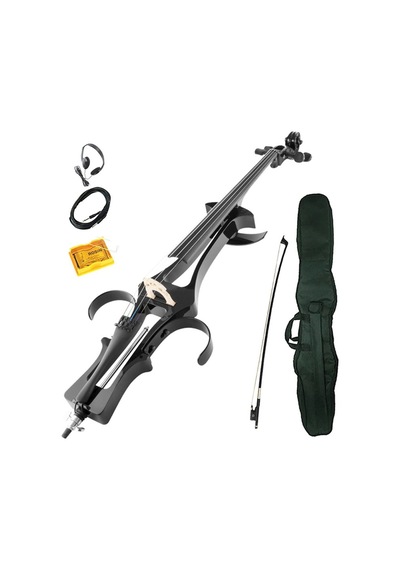 Kinglos Kng Dsdt-1801 Elektro Çello 4/4 Siyah Profesyonel - Silent Kulaklık Çıkışlı Sessiz Çalışma, Modern Tasarım, Taşıma Çantalı Set