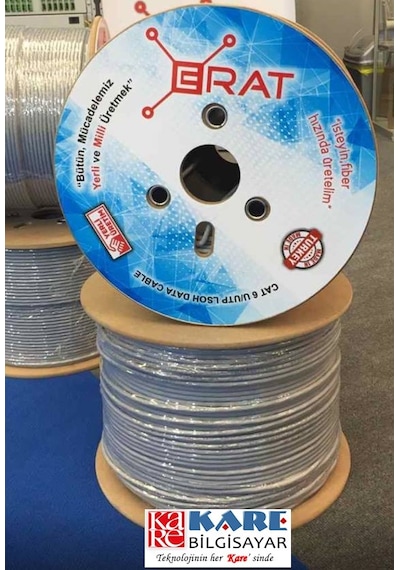Erat U/Utp Cat6 Lsoh Mavi 500M Makara 23 Awg 4X2X23#