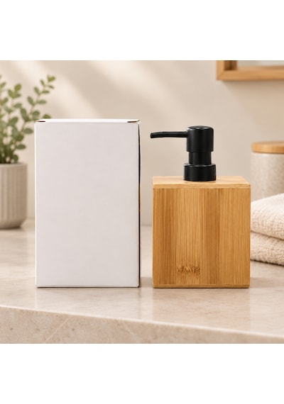 Kare Bambu Sıvı Sabunluk 170 Ml Altın