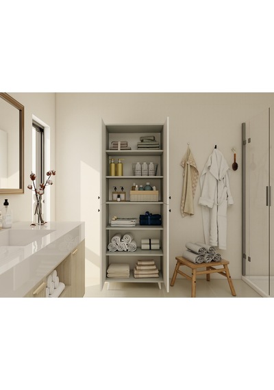 Vadi Çok Amaçlı Banyo/kiler Dolabı Külgri-beyaz Gri - Beyaz