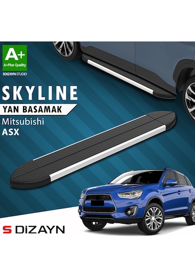 S-dizayn Mitsubishi Asx Skyline Aluminyum Yan Basamak 183 Cm 2010 Üzeri A+ Kalite