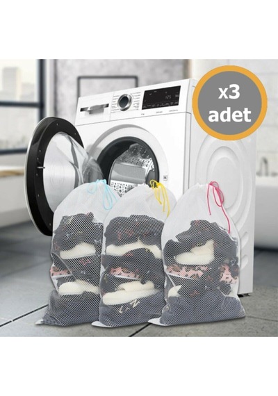 3 Adet Lüx Çamaşır Yıkama Filesi Extra Güçlü Diğer