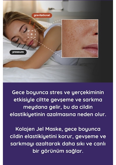 Soyulabilir Kolajen Jel Yüz Maskesi - Cam Cilt Etkili Kore Yüz Maskesi 70g