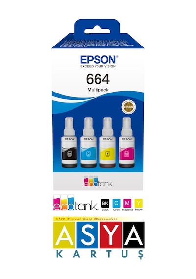 Epson 664 L220 Kutulu Multipack Mürekkep Seti