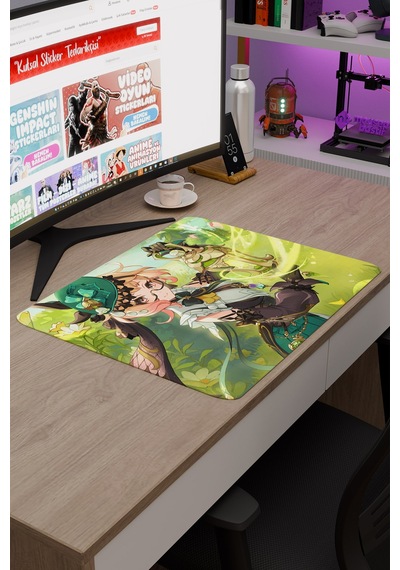 Emilie Genshin Impact Anime Gacha V1 - 48x40 Xl Gaming Mouse Pad Fare Altlığı