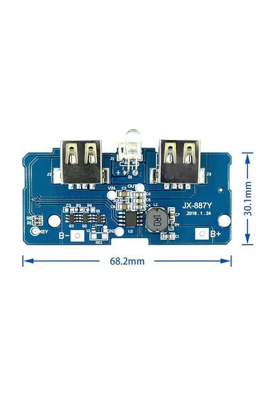 Çift Usb Girişli 5v 2a Powerbank Modülü