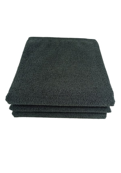 3 Adet Saç Boyası Tutmayan Mikrofiber El Yüz Kuaför Spor Havlusu Gri