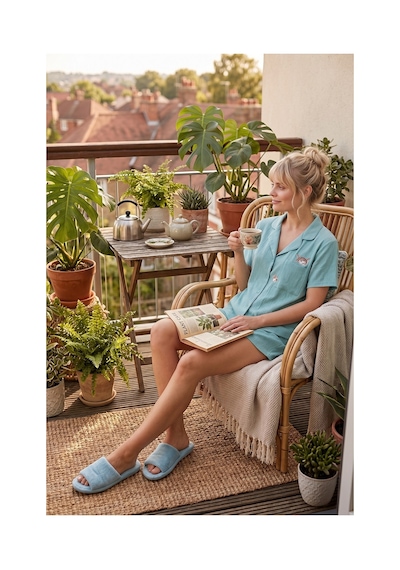 Lela Gömlek Yaka Beli Lastikli Kısa Kollu Şortlu Bayan Pijama Takımı 611Pt00123 Mint