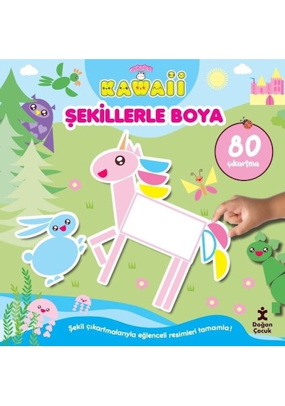 Sevimliler Kawaii - Şekillerle Boya - 80 Çıkartma- Doğan Çocuk