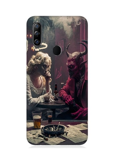 General Mobile Gm20 Pro Uyumlu Melek Ve Şeytan Desenli Silikon Kılıf