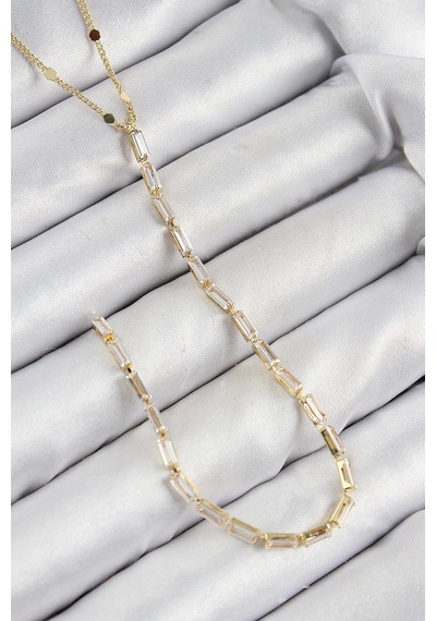 Pirinç Zirkon Taşlı Model Gold Renk Y Kolye - Tj-bko10450 Çok Renkli