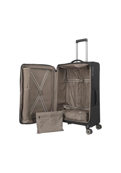 Travelite Crosslite 5.0 4w Trolley L Körüklü Büyük Boy Valiz Siyah