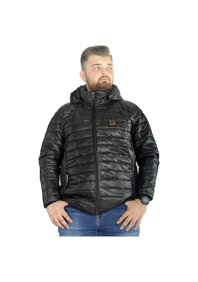 Mode Xl Büyük Beden Mont Kapitone Kapüşonlu 22602 Siyah 001