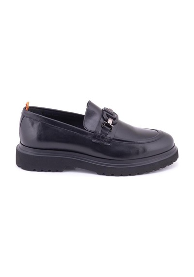 Marcomen19578 Erkek Hakiki Deri Loafer Ayakkabı Siyah