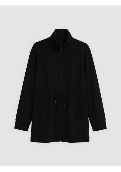 Lcw Modest Siyah Soft Touch Kadın Fermuarlı Sweatshirt