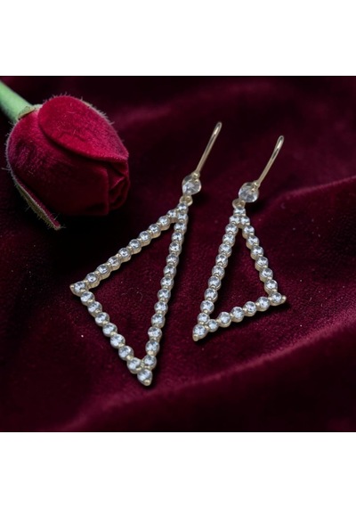 Triad Işıltısı Küpe Altın