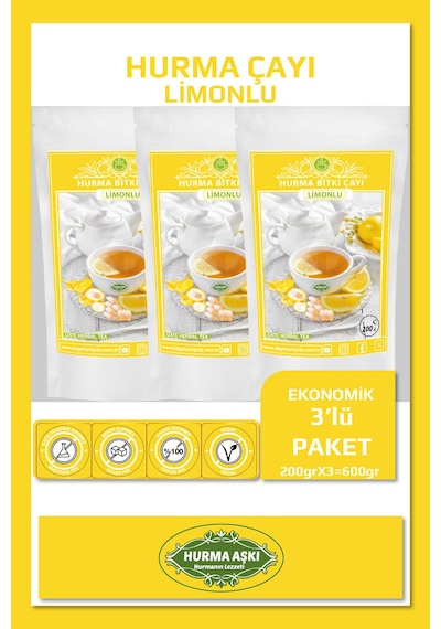 Hurma Aşkı Hurma Çayı Limonlu 3 x 200 G