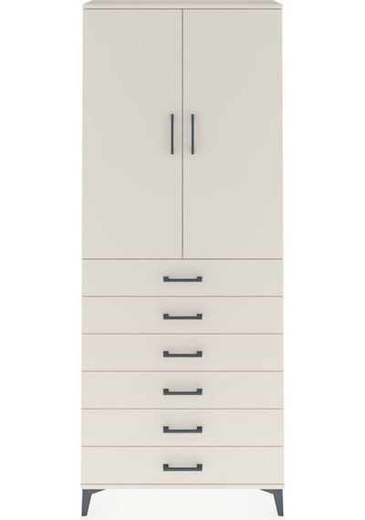 Arges Dolap 2 Raflı 6 Çekmeceli 2 Kapaklı 88x30x221 Aytaşı-ay... Aytaşı