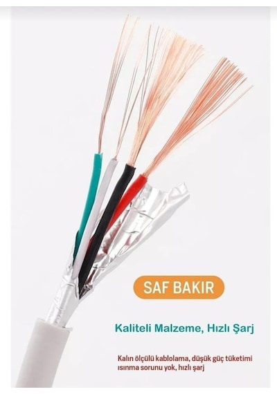 Şarj Kablosu 6 Amper Type-c Usb Hızlı Sarj