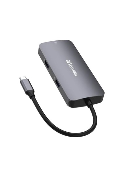 Verbatim Usb-c Pro Multiport Hub 5'i 1 Arada, Çoklu Bağlantı Noktalı Adaptör, Usb-c, Hdmı, Rj45, Usb-a Ve Usb-c Pd, Mac, Macbook Pro/air, İpad Pro, Thinkpad, Windows Bilgisayar, Dizüstü Bilgisayar Ve
