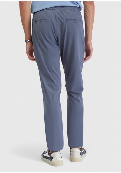 Ramsey Mavi Düz Dokuma Jogging Fit Casual Pantolon