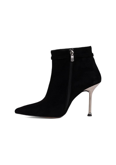 Miss Park Moda Pm543 K1010 Kadın Klasik Topuklu Bot Siyah Siyah