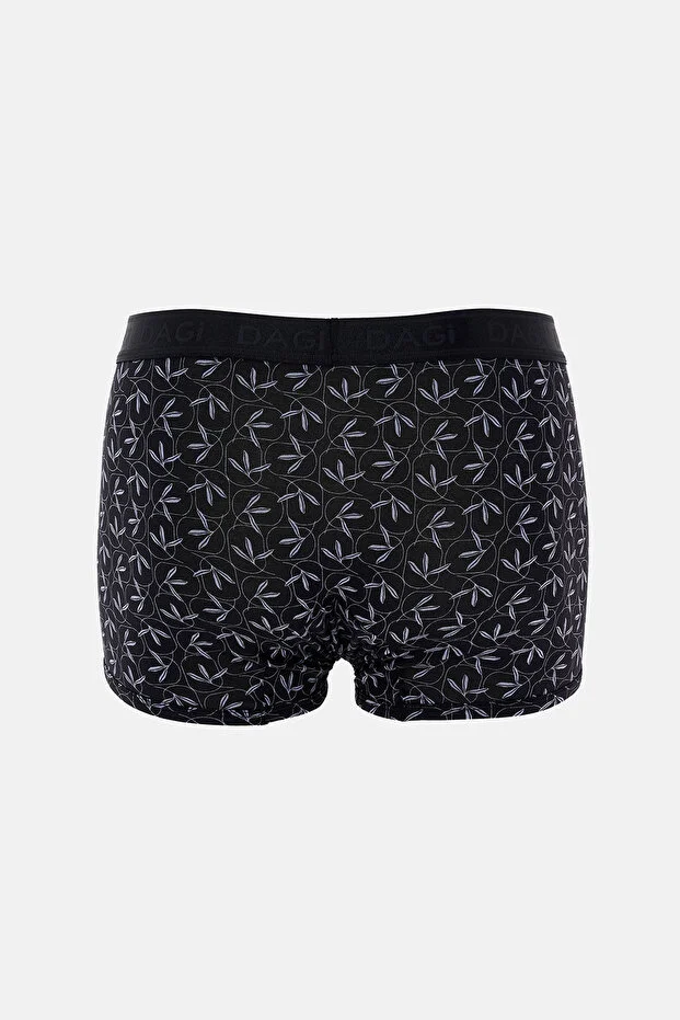 Dagi Erkek Siyah Desenli 2'li Micro Modal Boxer- 4210sd