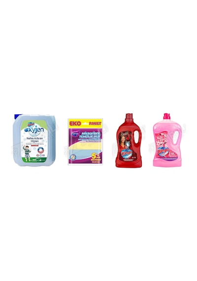 Bingo Çamaşır Suyu 4 Lt + Parex Bez 5'li + Renkliler 3lt + Yüzey Tem. Fresh 2.5 Lt 4'lü Set Diğer