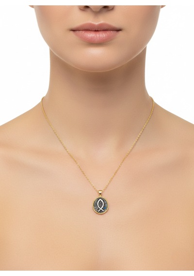 G&a Jewels - Ruhun Akışı - 925 Ayar Oksitli Yaldız Altın Kaplama Gümüş Kolye Altın - Gümüş G&a Jewels - Ruhun Akışı - 925 Ayar Oksitli Yaldız Altın Kaplama Gümüş Kolye Altın - Gümüş
