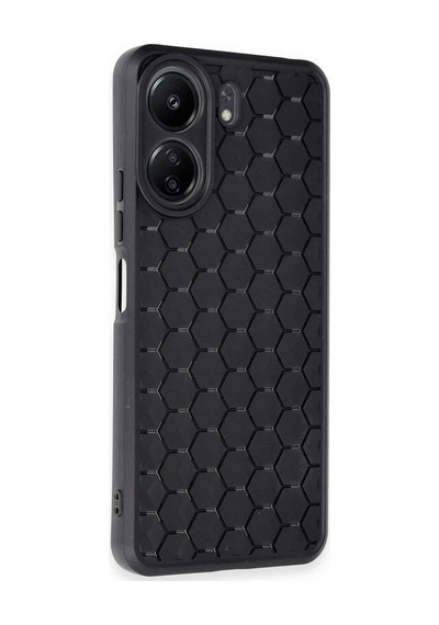 Xiaomi Redmi 13c Uyumlu Kılıf Petek Silikon Kapak - Siyah